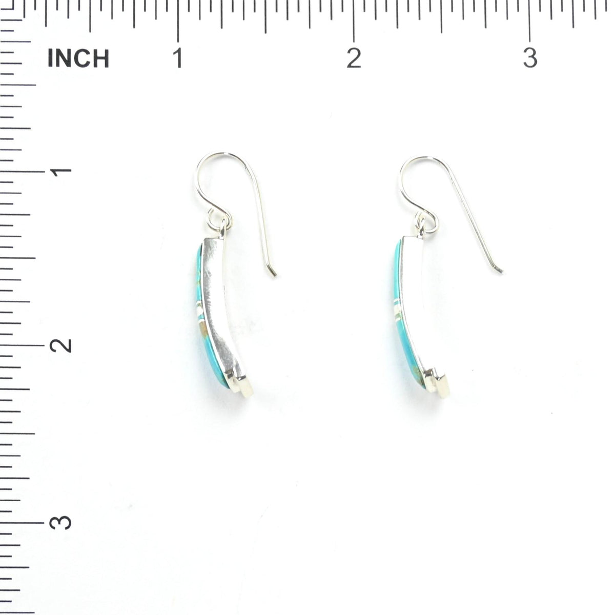 Rick Tolino Turquoise Inlay Earring and Pendant Set-Indian Pueblo Store