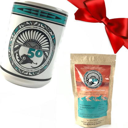 50TH Anniversary Pueblo Design Mug and Tea Bundle-Indian Pueblo Store