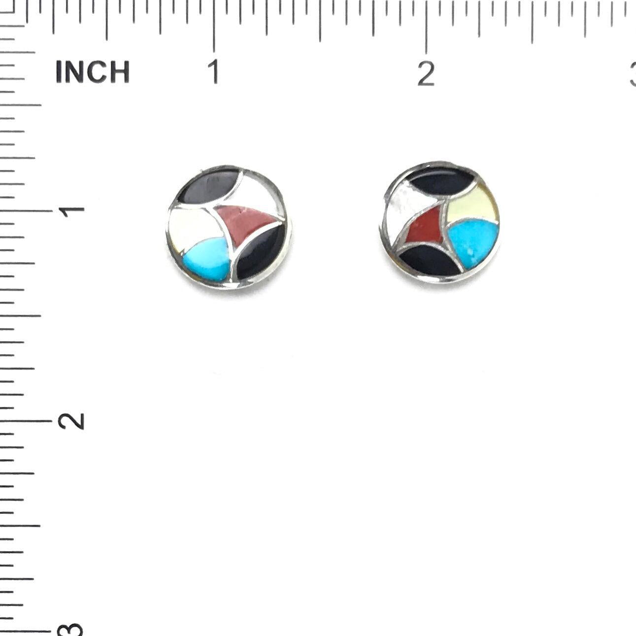 Multi-Gemstone Inlay Earring and Pendant Set-Indian Pueblo Store