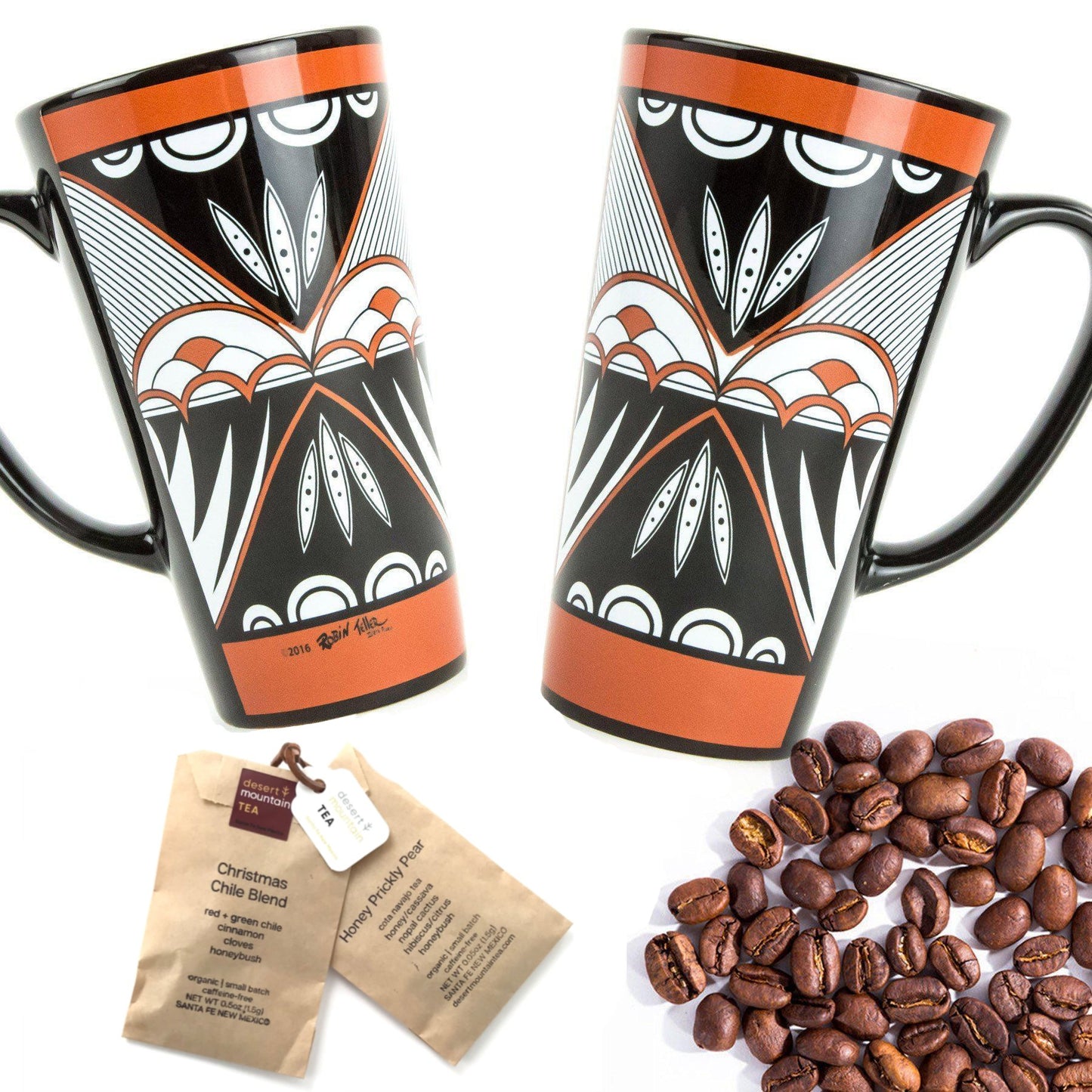 Robin Teller Pueblo Morning Two Mug Gift Basket-Indian Pueblo Store