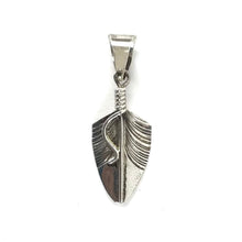 Load image into Gallery viewer, Chris Charley Small Sterling Silver Feather Pendant-Indian Pueblo Store
