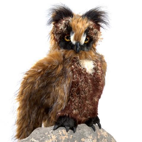 Great Horned Owl Hand Puppet-Indian Pueblo Store