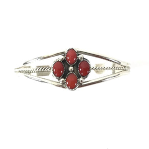 Apple Coral Cluster Bracelet-Indian Pueblo Store