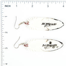 Load image into Gallery viewer, Dominic Arquero Natural Eagle Feather Rawhide Earrings - Shumakolowa Native Arts
