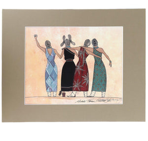 Michelle Tsosie Sisneros "Four Sisters" Print-Indian Pueblo Store