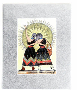 Michelle Tsosie Sisneros "Two Sisters Back with Sun" Print-Indian Pueblo Store