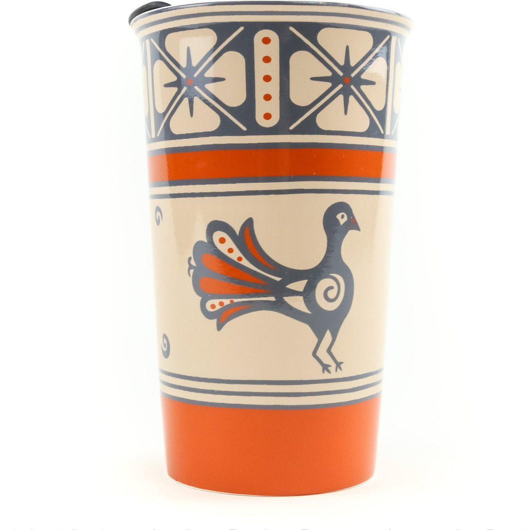 Helen Bird Pueblo Pottery Ceramic Travel Mug - Shumakolowa Native Arts