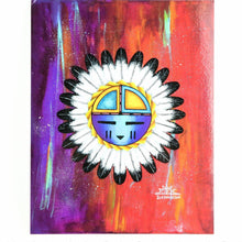 Load image into Gallery viewer, Duane Koyawena Sunface Red Print - Shumakolowa Native Arts

