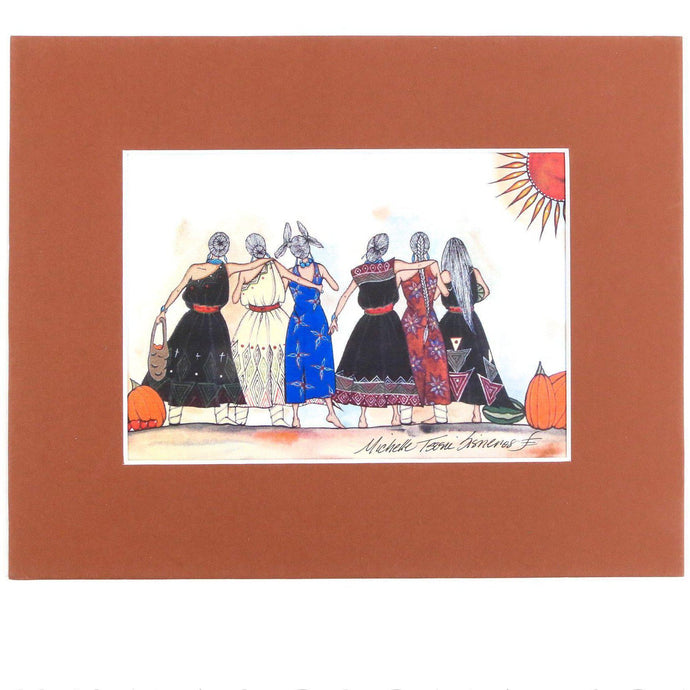 Michelle Tsosie Sisneros Small Six Sisters Harvest Print - Shumakolowa Native Arts