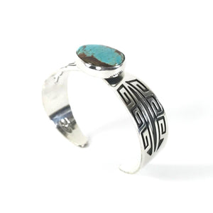 Everett and Mary Teller Royston Turquoise Overlay Bracelet-Indian Pueblo Store