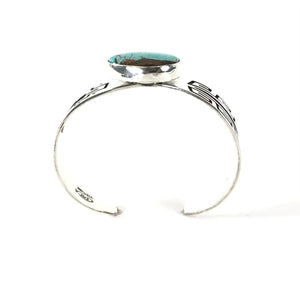 Everett and Mary Teller Royston Turquoise Overlay Bracelet-Indian Pueblo Store