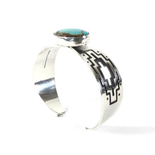 Load image into Gallery viewer, Everett and Mary Teller Royston Turquoise Overlay Bracelet-Indian Pueblo Store
