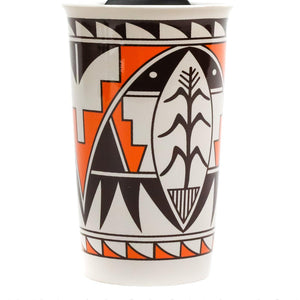 Juanita Fragua Pueblo Pottery Ceramic Travel Mug - Shumakolowa Native Arts