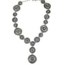 Load image into Gallery viewer, Harold Joe Navajo Stamp Concho Necklace - Shumakolowa Native Arts
