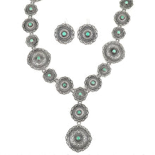 Load image into Gallery viewer, Harold Joe Navajo Stamp Concho Necklace - Shumakolowa Native Arts
