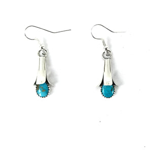 Doris Smallcanyon Turquoise Squash Blossom Earrings-Indian Pueblo Store