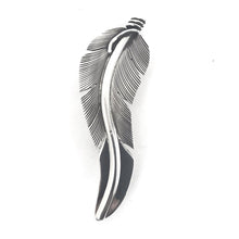 Load image into Gallery viewer, Lena Platero Curved Feather Pin-Indian Pueblo Store
