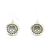 Load image into Gallery viewer, Stanley Gene Overlay Sunface Dangle Earrings-Indian Pueblo Store
