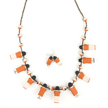 Load image into Gallery viewer, Angelina Bailon Santo Domingo Standing Storyteller Necklace &amp; Earring Set - Shumakolowa Native Arts
