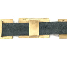 Load image into Gallery viewer, Stanton Lance Brass Wood and Turquoise Inlay Concho Belt-Indian Pueblo Store
