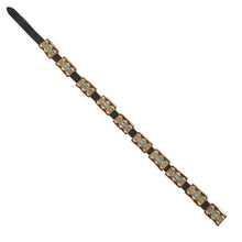 Load image into Gallery viewer, Stanton Lance Brass Wood and Turquoise Inlay Concho Belt-Indian Pueblo Store
