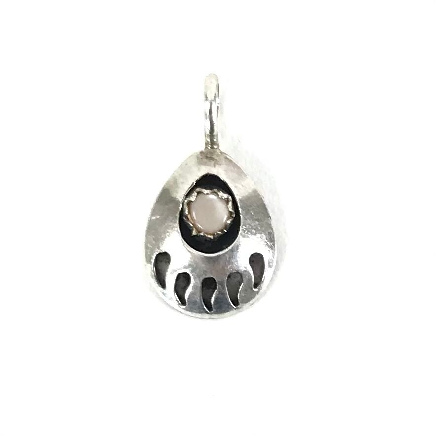 Mother Of Pearl Small Bear Claw Pendant-Indian Pueblo Store