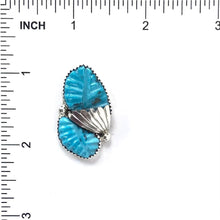 Load image into Gallery viewer, Lyolita Tsatte Turquoise Leaf Pendant-Indian Pueblo Store
