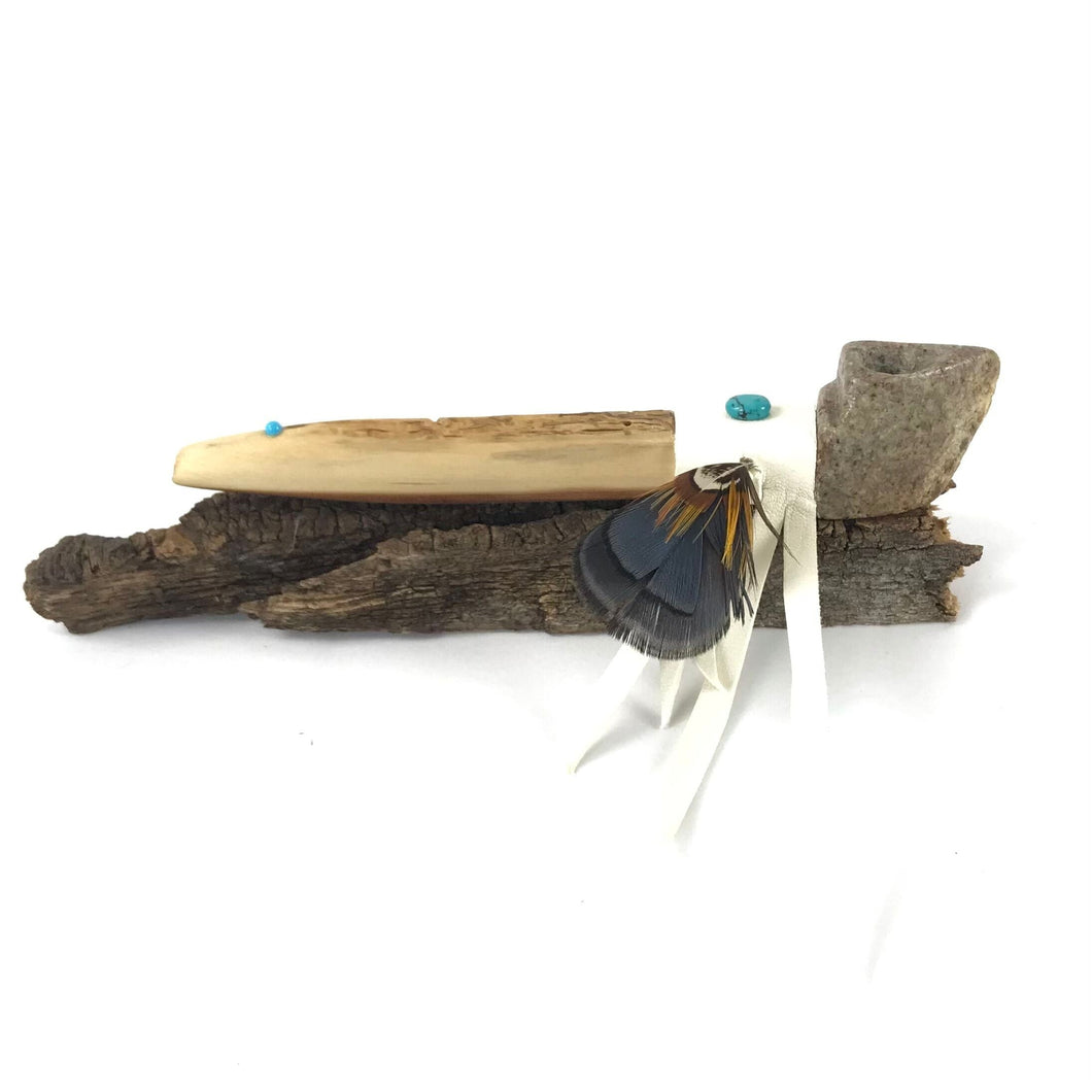 Dean Johnson Stone Peace Pipe-Indian Pueblo Store