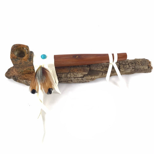 Dean Johnson Medium Peace Pipe-Indian Pueblo Store