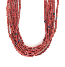 Load image into Gallery viewer, Evelyn Morgan Eight Strand Coral and Lapis Necklace-Indian Pueblo Store
