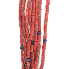 Load image into Gallery viewer, Evelyn Morgan Eight Strand Coral and Lapis Necklace-Indian Pueblo Store
