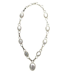 John Aguilar Mother of Pearl Necklace and Earring Set-Indian Pueblo Store