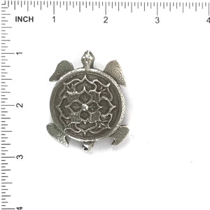 Tristan Noah Pajarito Tufa Cast Turtle Pin/Pendant-Indian Pueblo Store
