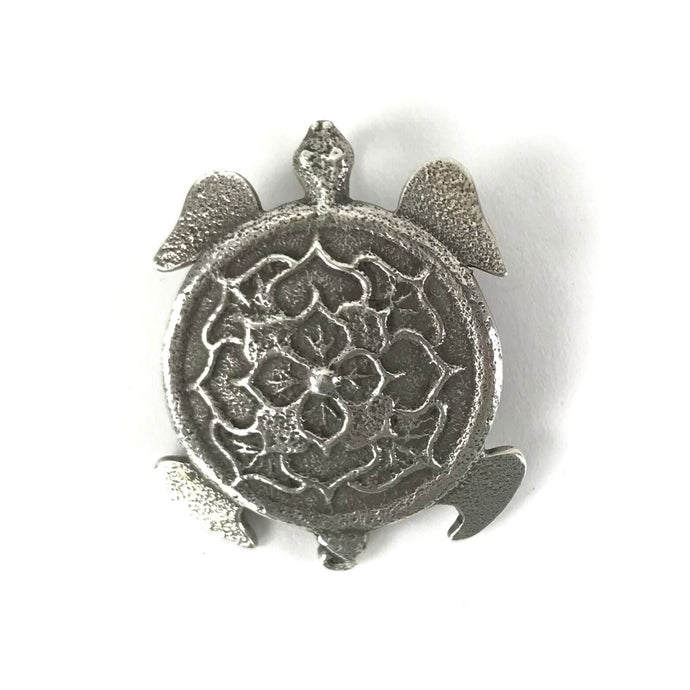 Tristan Noah Pajarito Tufa Cast Turtle Pin/Pendant-Indian Pueblo Store