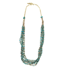 Irene Franklin Willeto Six-Strand Chinese Turquoise Necklace-Indian Pueblo Store