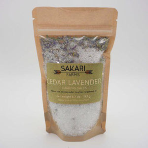Sakari Farm Botanicals Cedar and Lavender Soaking Salts-Indian Pueblo Store