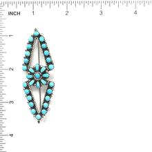Load image into Gallery viewer, Sterling Silver and Turquoise Petit Point Pin-Indian Pueblo Store
