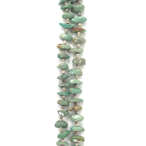 Joe and Marilyn Pacheco Two-Strand Green Turquoise Heishi Necklace-Indian Pueblo Store