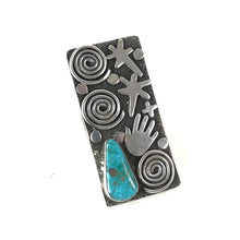 Load image into Gallery viewer, Alex Sanchez Turquoise Petroglyph Ring-Indian Pueblo Store
