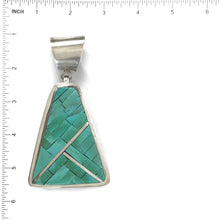 Load image into Gallery viewer, Large Kingman Turquoise Inlay Pendant-Indian Pueblo Store
