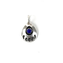 Load image into Gallery viewer, Lapis Small Bear Claw Pendant-Indian Pueblo Store
