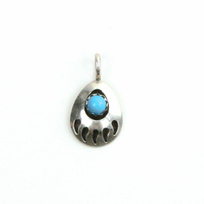 Turquoise Small Bear Claw Pendant-Indian Pueblo Store