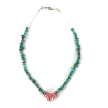 Load image into Gallery viewer, Everett and Mary Teller Turquoise and Spiny Oyster Shell Necklace-Indian Pueblo Store
