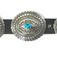 Load image into Gallery viewer, Leonard Maloney Stamped Turquoise Concho Belt-Indian Pueblo Store
