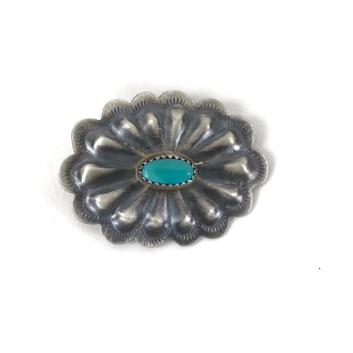 Dale Morgan Turquoise Concho Pin-Indian Pueblo Store