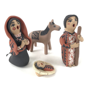 Bonnie Fragua 4pc Nativity Figurine Set-Indian Pueblo Store