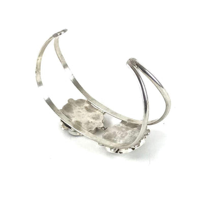 Benina Kallestewa Turquoise and Snail Shell Floral Bracelet-Indian Pueblo Store