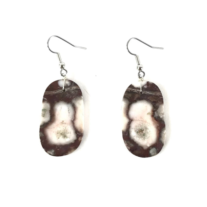 Ray D Garcia Wild Horse Slab Earrings-Indian Pueblo Store