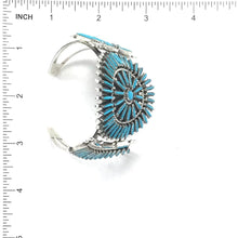 Load image into Gallery viewer, Lance and Cordelia Waatsa Turquoise Needlepoint Cluster Bracelet-Indian Pueblo Store
