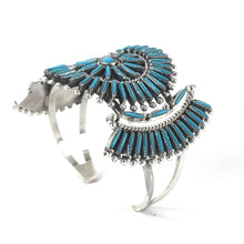 Load image into Gallery viewer, Lance and Cordelia Waatsa Turquoise Needlepoint Cluster Bracelet-Indian Pueblo Store
